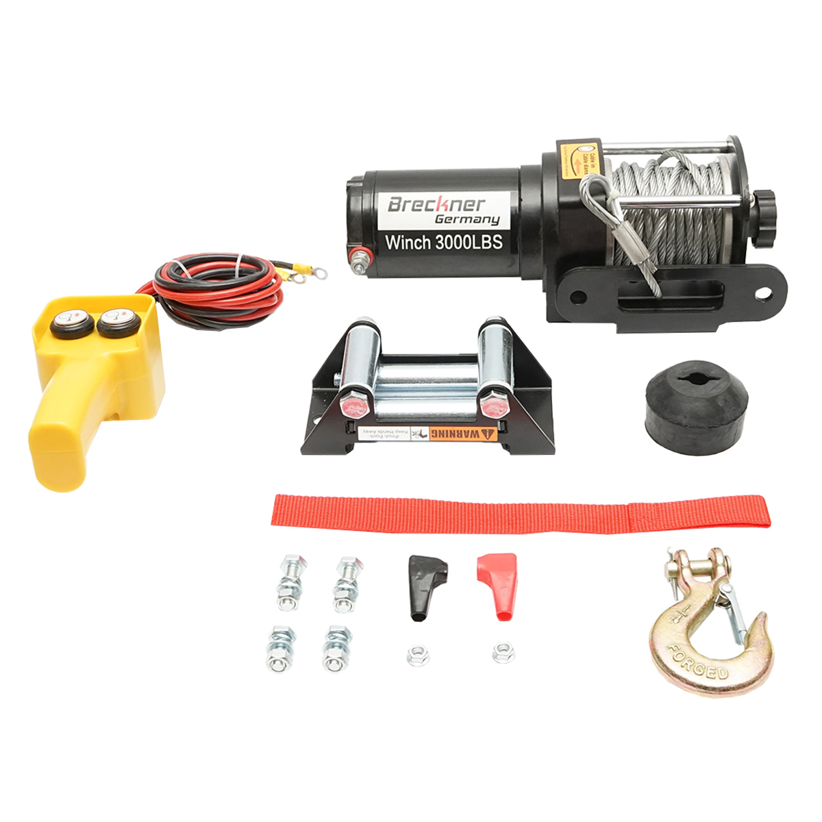 Troliu electric cu telecomanda 12V, 1,6T (3000lbs) lungime cablu 9.2m