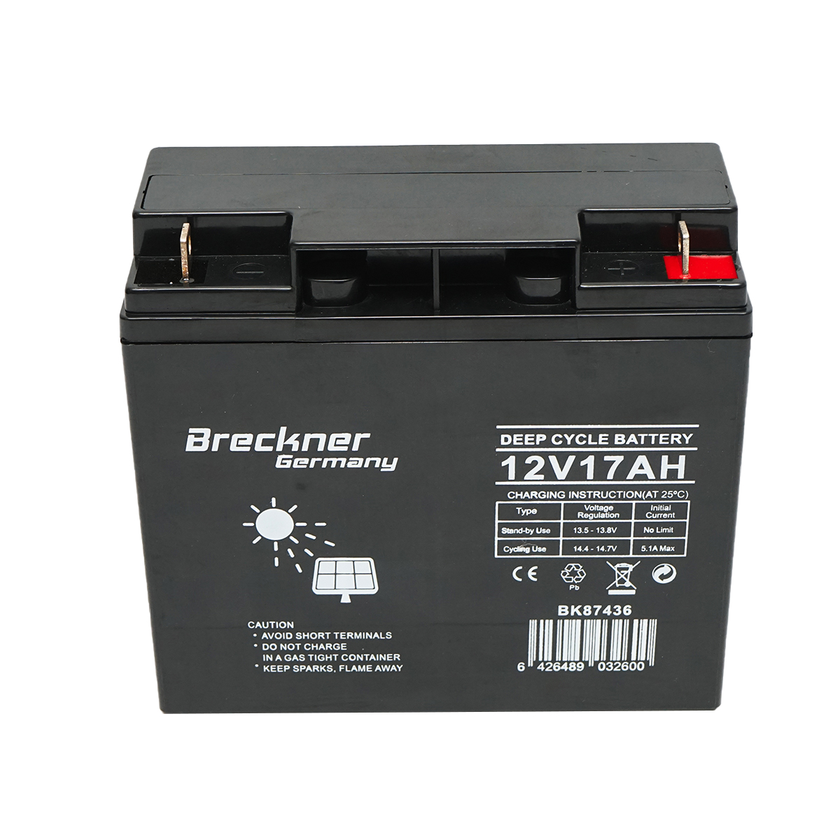 Set panou solar 50W fotovoltaic monocristalin 670x540x30mm 12-24V baterie 12/17Ah 4 becuri 9W Breckner Germany - imagine 6