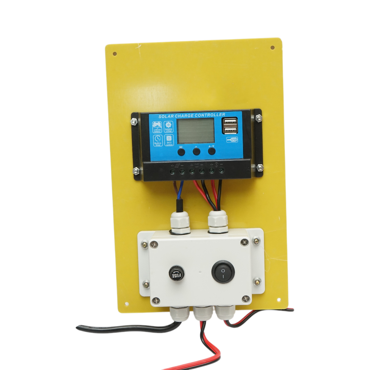 Set panou solar 790x690x75mm 75W 12-24V 4 becuri 9W Breckner Germany - imagine 3