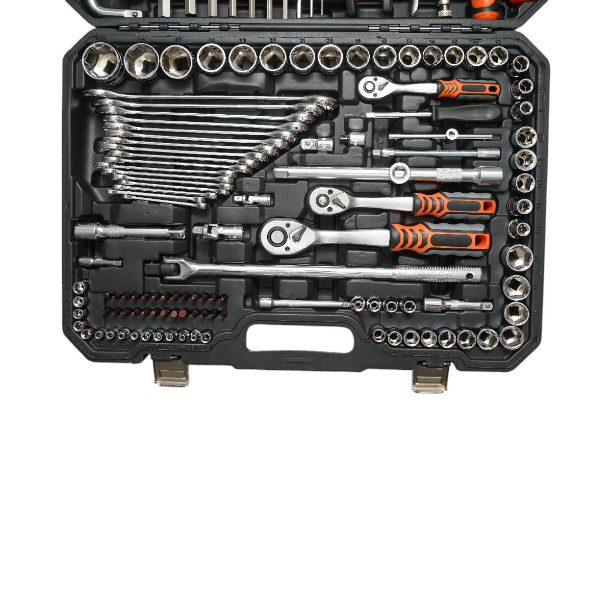 Trusa chei tubulare, combinate fixe si inelare, biti, imbus, torx Cr-V 142 piese Breckner Germany - imagine 4