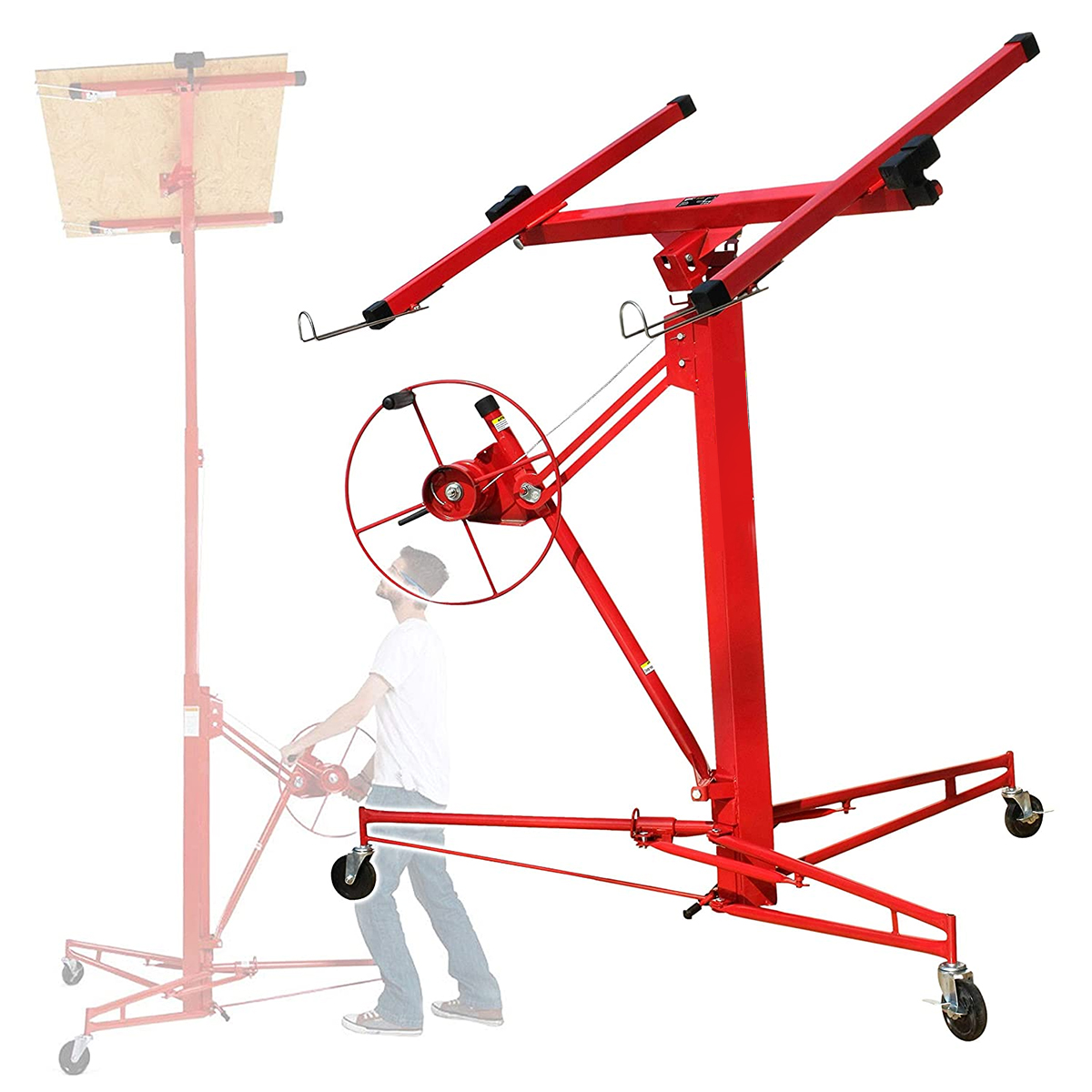 Dispozitiv ridicare (macara) placi rigips, OSB, MDF, PAL, inaltime de ridicare 4.57m Breckner Germany - imagine 2