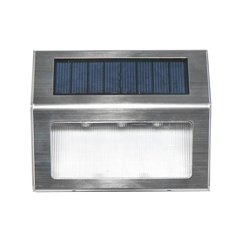 Lampa LED 3x0,06W pentru scari si gard cu panou solar 4W, baterie 3.2V si carcasa inox satinat Breckner Germany - imagine 3