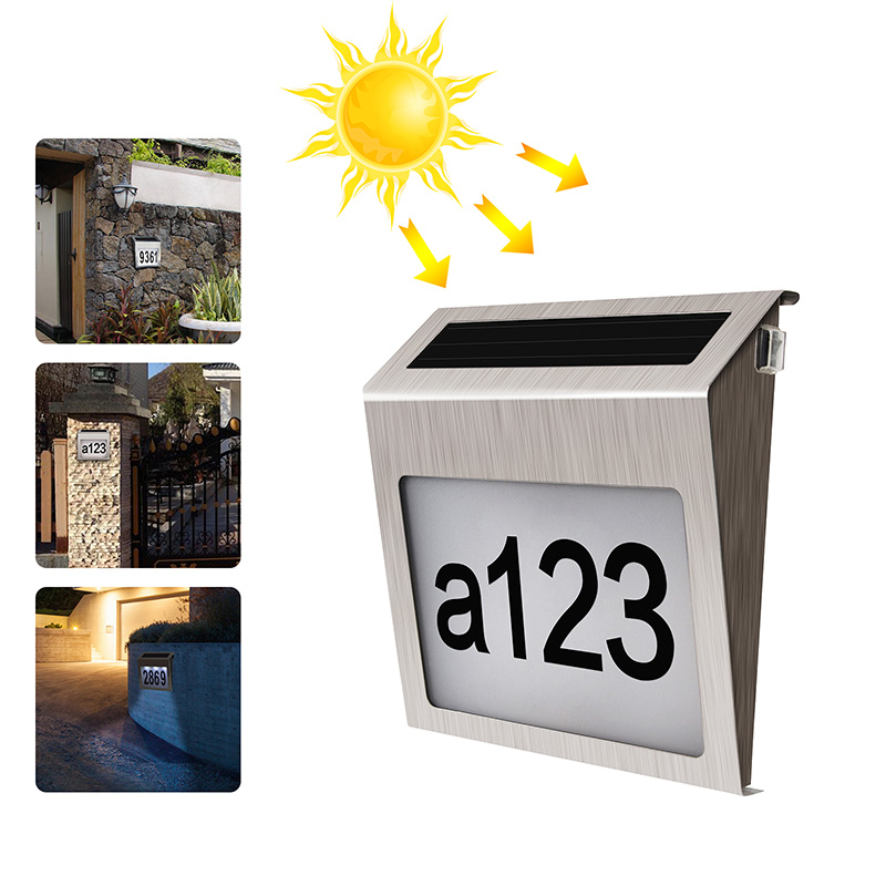 Lampa LED 0,18W cu afisare numar, panou solar 2V/80mA si baterie 1,2V/1200mAh Breckner Germany