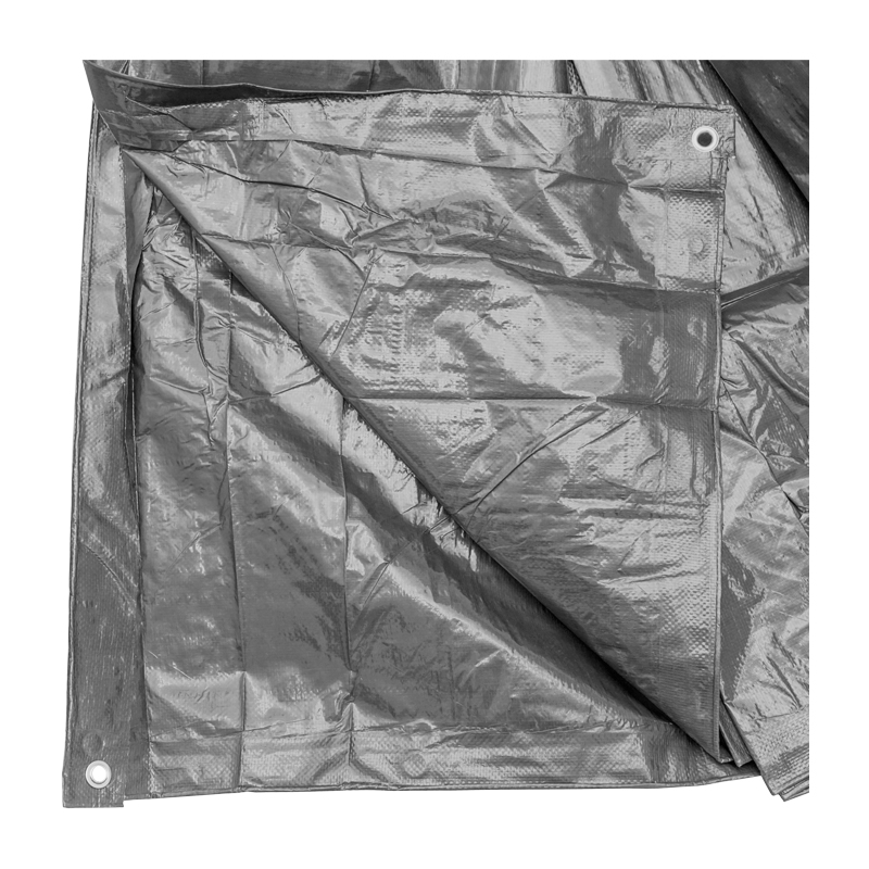 Prelata cu ochiuri de prindere 160g/m2 gri 10x25m Breckner Germany - imagine 2