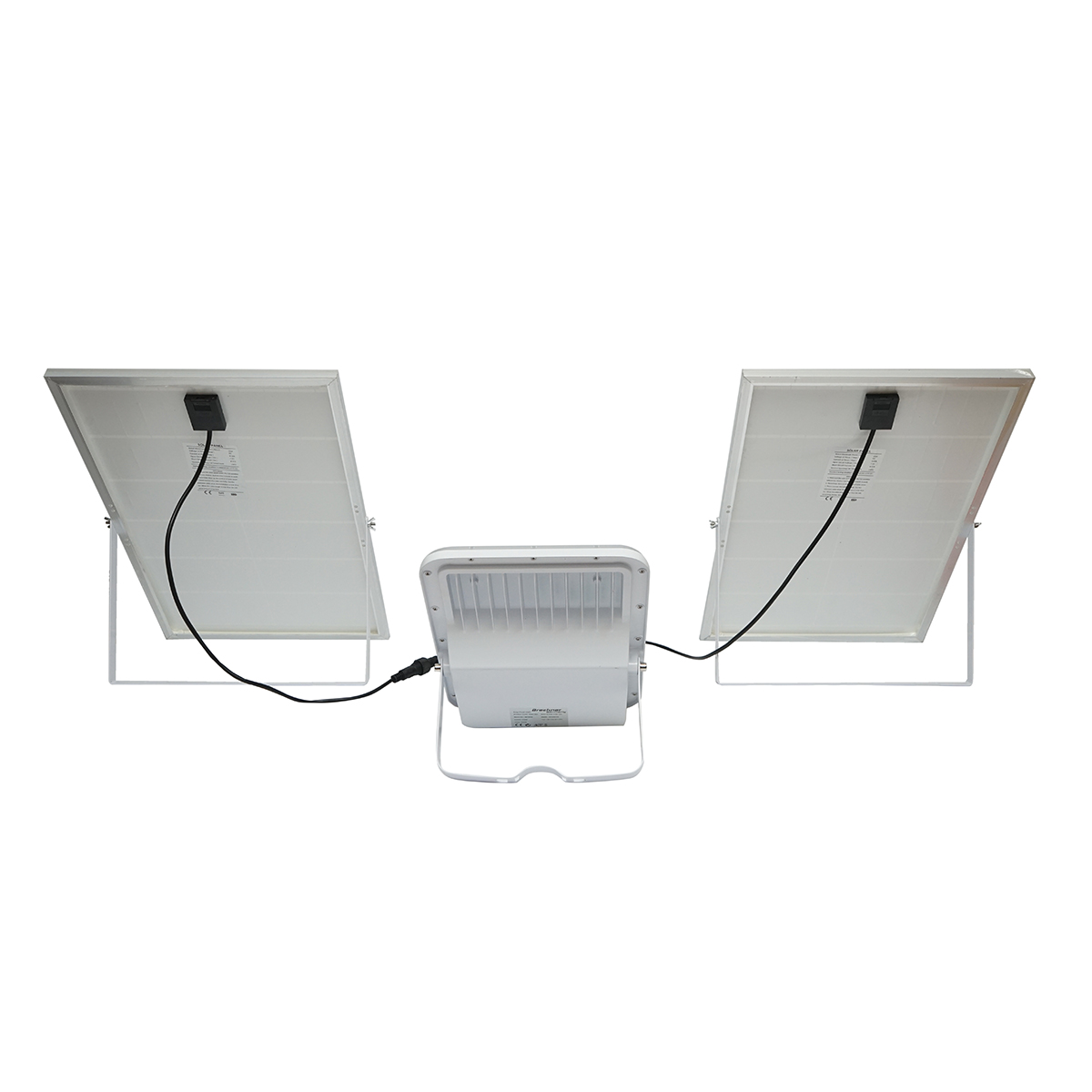 Lampa LED cu panouri solare 50W proiector 150W telecomanda, baterie 3,2V/40Ah Breckner Germany - imagine 2