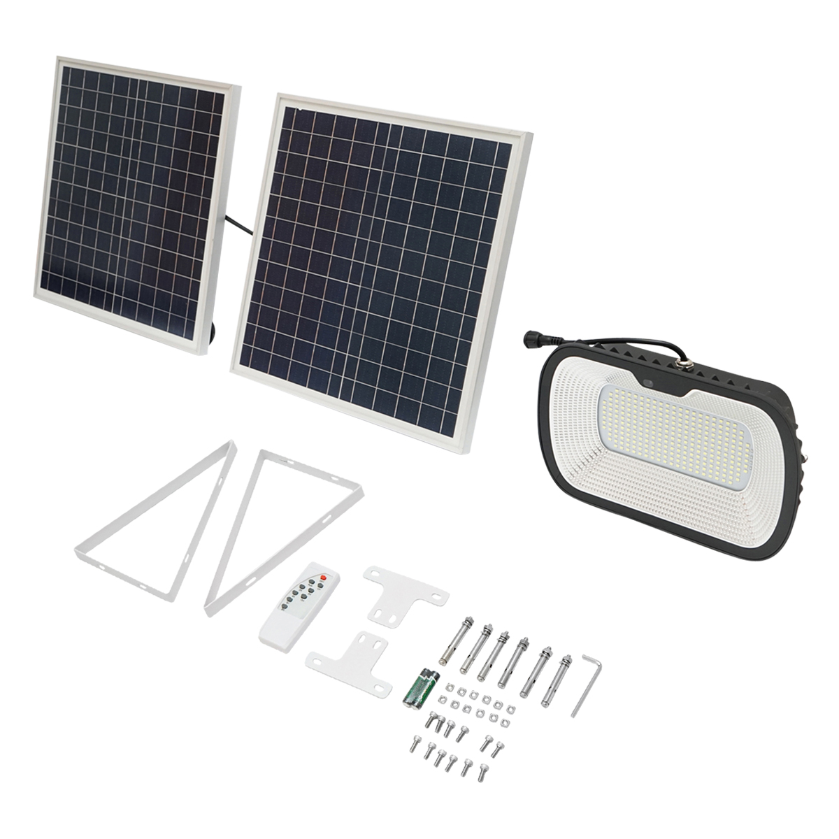 Lampa LED 240x0.5W cu panou solar 35W si baterie 7.4V/15Ah Breckner Germany - imagine 2