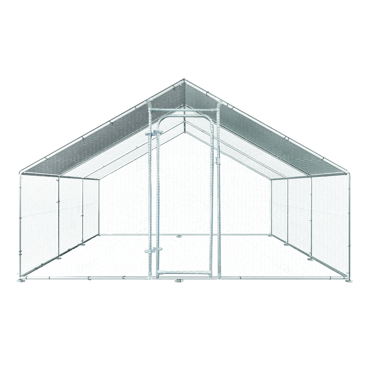 Cotet exterior din otel galvanizat pentru pasari 600x300x195cm