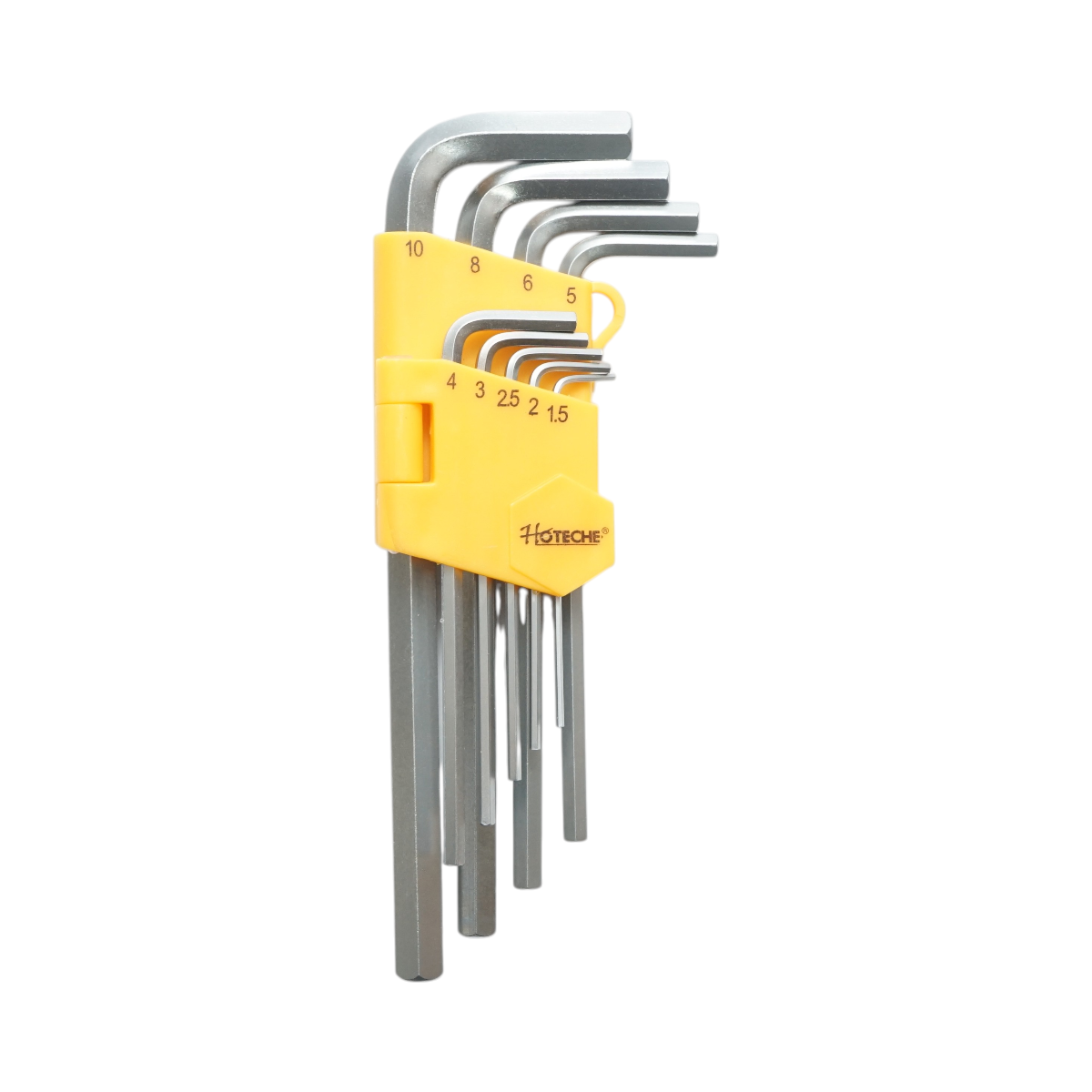 Set 9 chei imbus hexagonale lungi 1.5-10mm Cr-V Hoteche - imagine 2