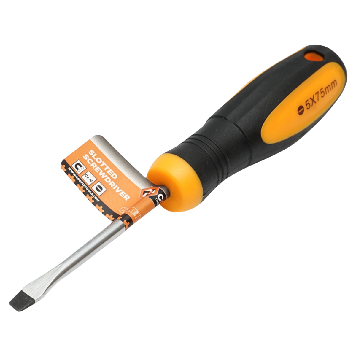 Surubelnita dreapta 5x75mm Cr-V cu varf magnetic profesionala Coofix - imagine 2