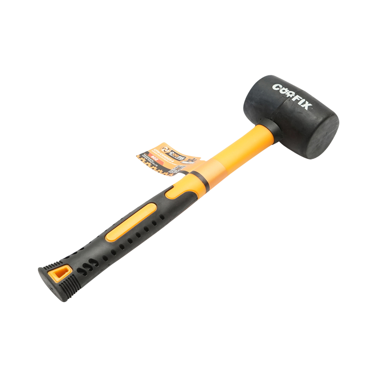 Ciocan de cauciuc 380g cu maner din fibra de sticla profesional Coofix - imagine 3