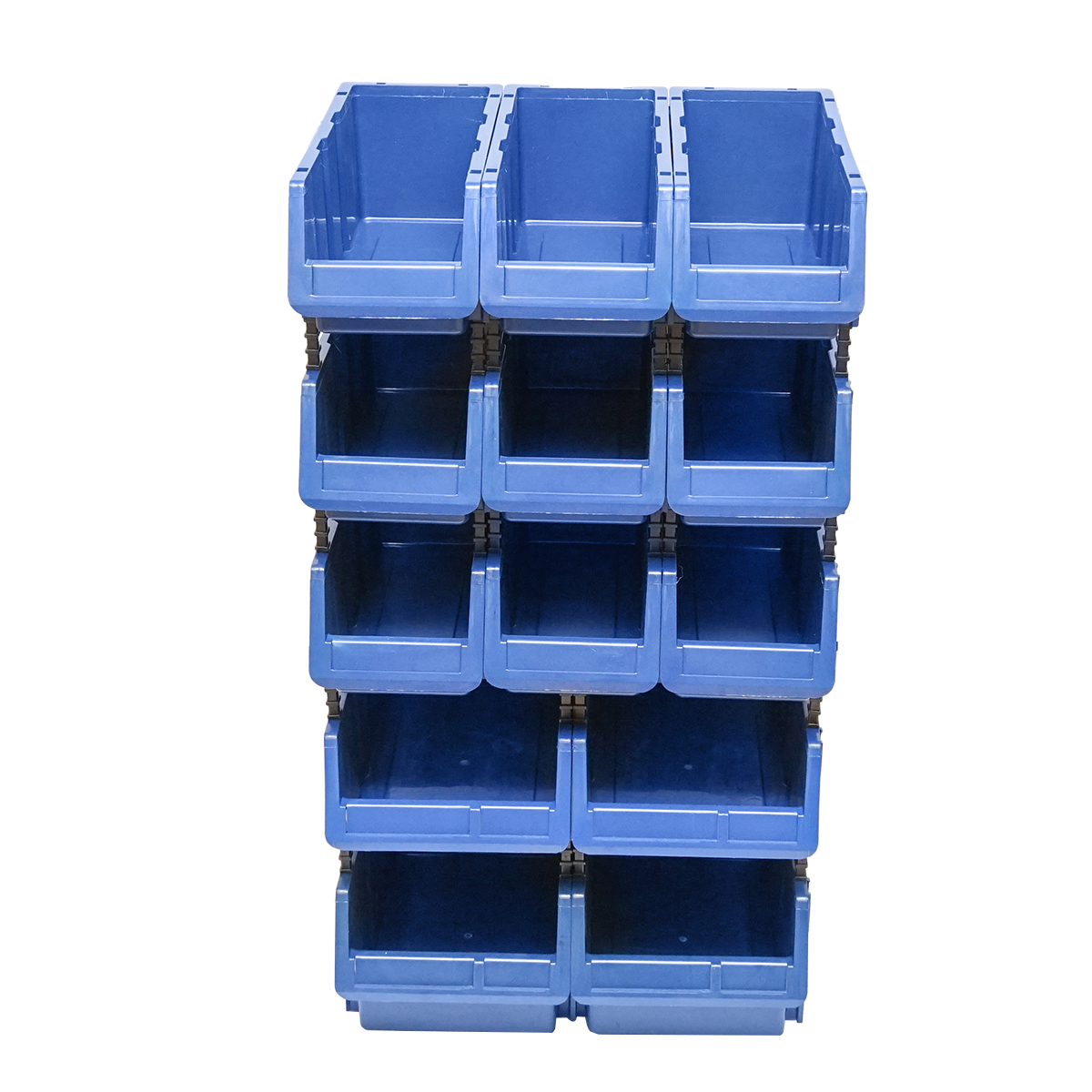 Stand cu 13 cutii pentru depozitare / organizare, cutie din plastic albastra, 510x400x1000mm - imagine 2