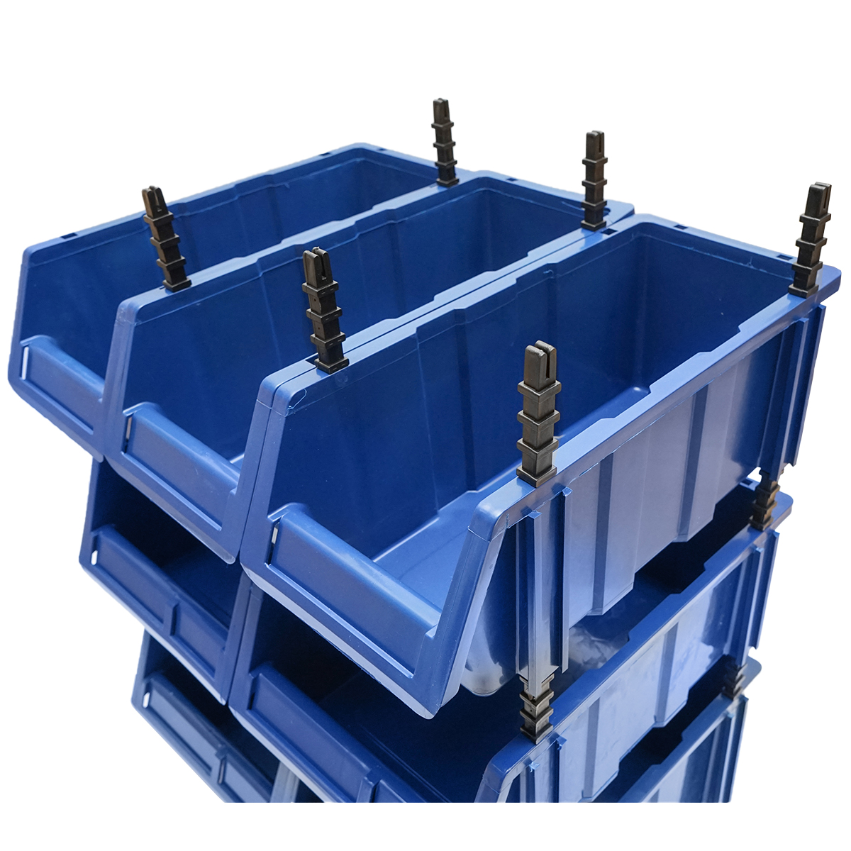 Stand cu 13 cutii pentru depozitare / organizare, cutie din plastic albastra, 510x400x1000mm - imagine 8