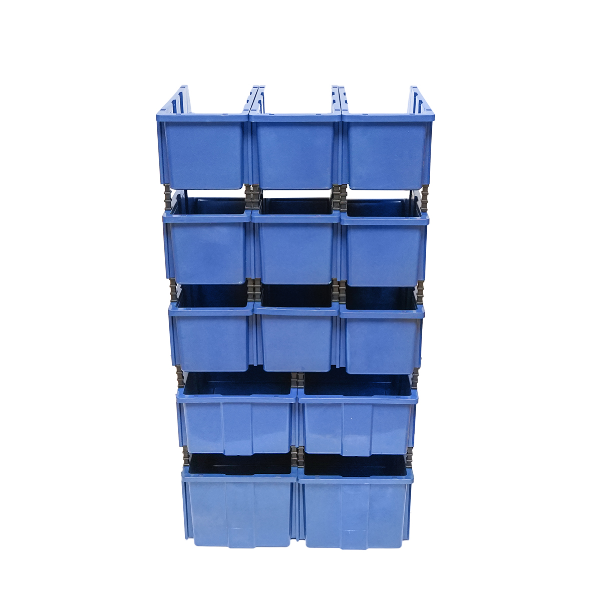 Stand cu 13 cutii pentru depozitare / organizare, cutie din plastic albastra, 510x400x1000mm - imagine 6