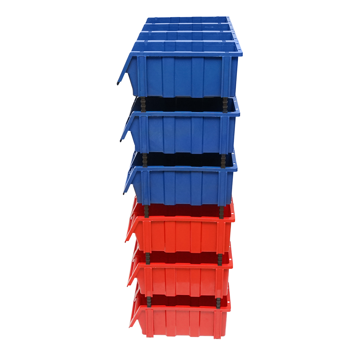 Stand cu 24 cutii pentru depozitare / organizare, cutie din plastic rosie, albastra,700x400x1150mm - imagine 7