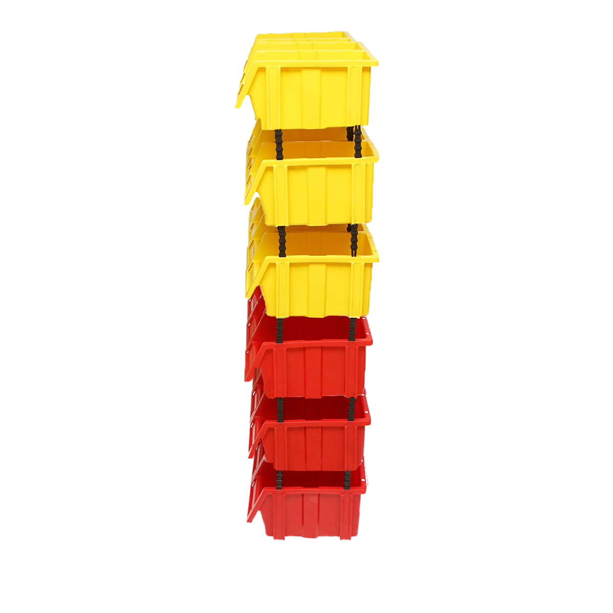 Stand cu 24 cutii pentru depozitare / organizare, cutie din plastic rosie, galbena,700x300x1150mm - imagine 9