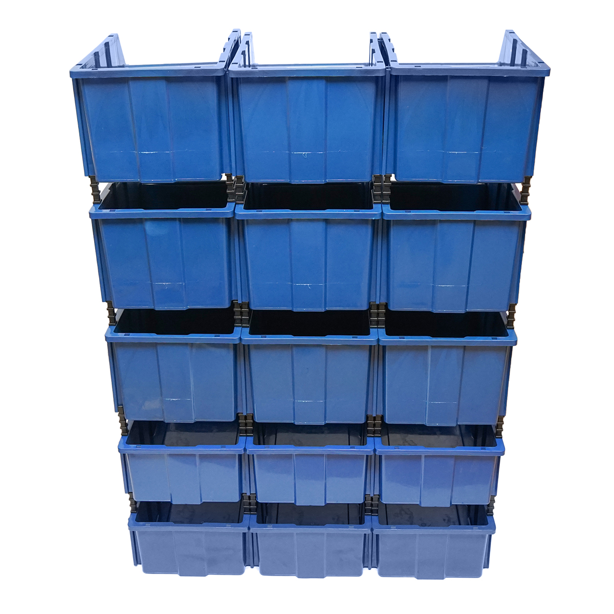 Stand cu 15 cutii pentru depozitare / organizare, cutie din plastic albastra, 765x400x1100mm - imagine 6