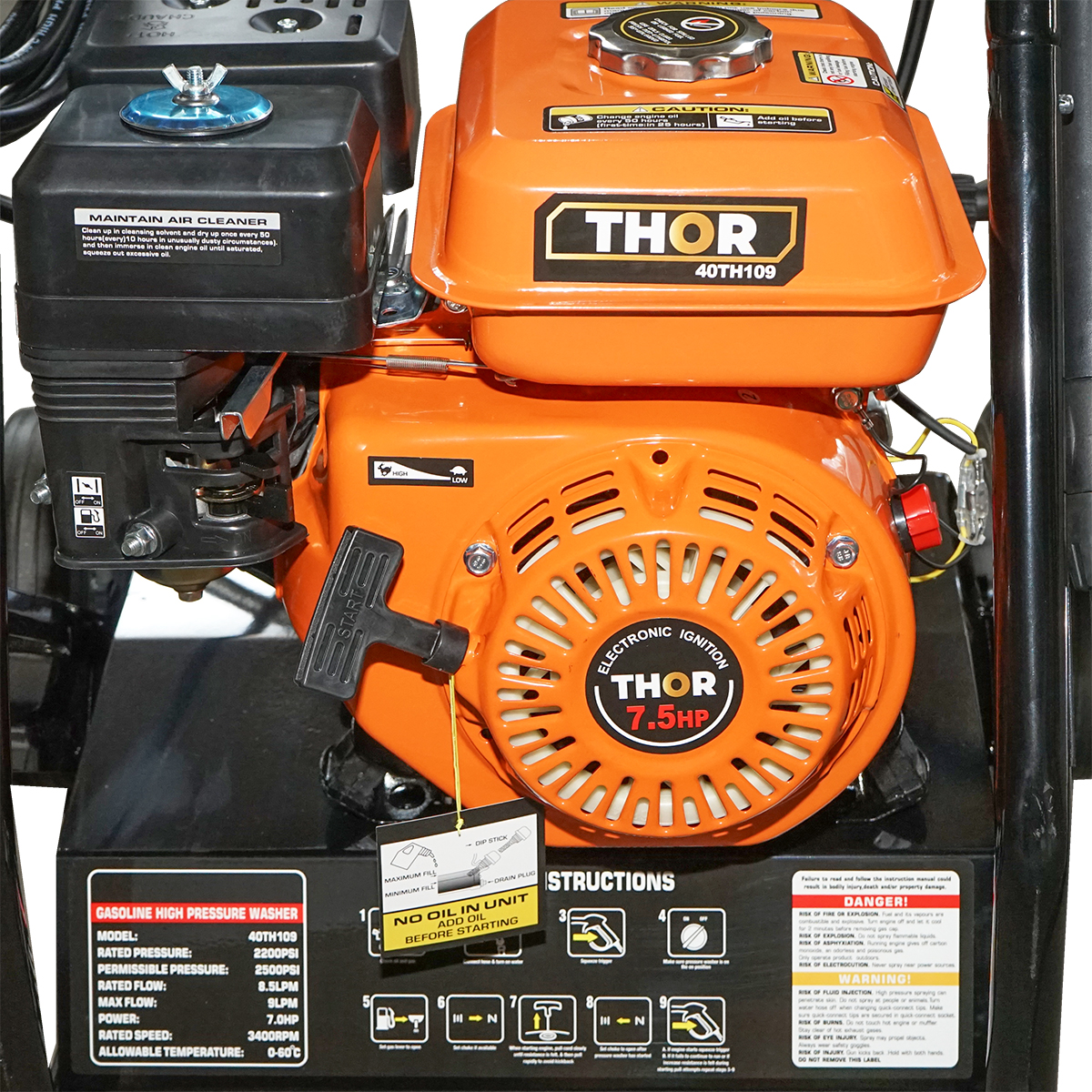 Aparat de spalat cu presiune 7.5CP 20 mpa cu furtun 7.5m si pistol Thor - imagine 8