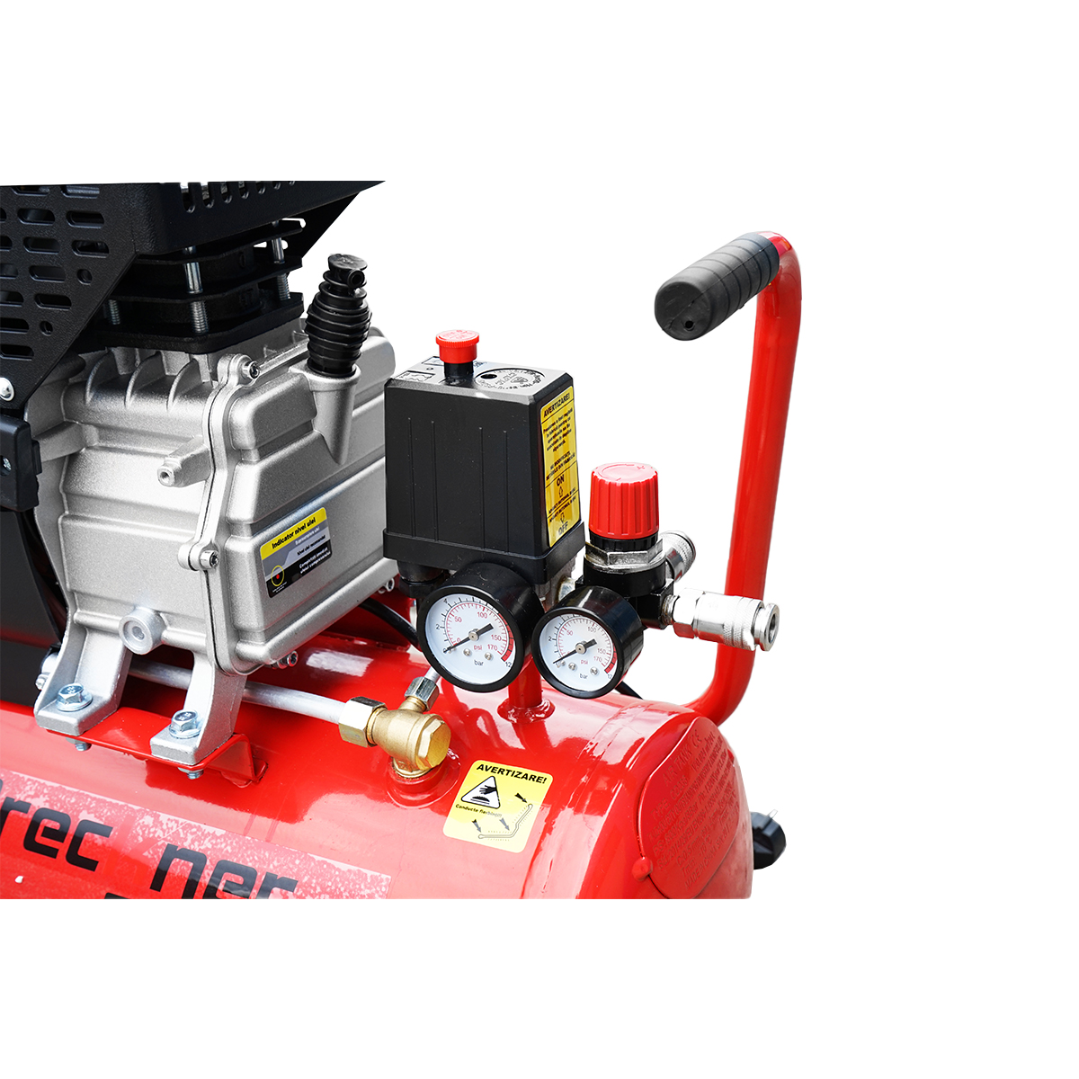 Compresor aer 24L putere 1.5kW/2CP presiune maxima 8 Bar, volum aer aspirat 184L Breckner Germany - imagine 7