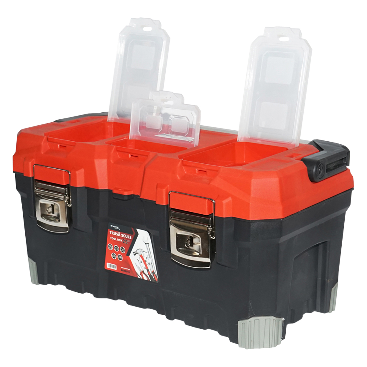 Cutie pentru scule profesionala cu maner aluminiu 560x300x277mm Breckner Germany - imagine 6