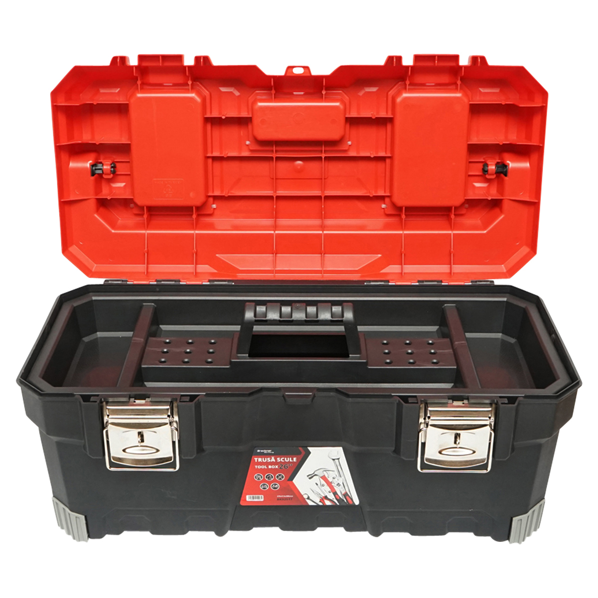 Cutie pentru scule profesionala cu maner aluminiu 676x314x300mm Breckner Germany - imagine 7