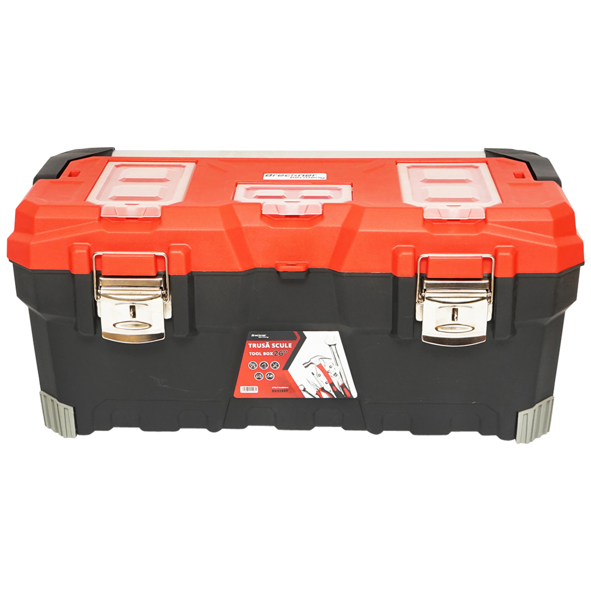 Cutie pentru scule profesionala cu maner aluminiu 676x314x300mm Breckner Germany - imagine 3