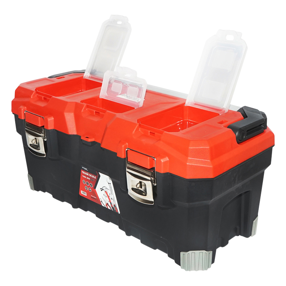 Cutie pentru scule profesionala cu maner aluminiu 676x314x300mm Breckner Germany - imagine 5