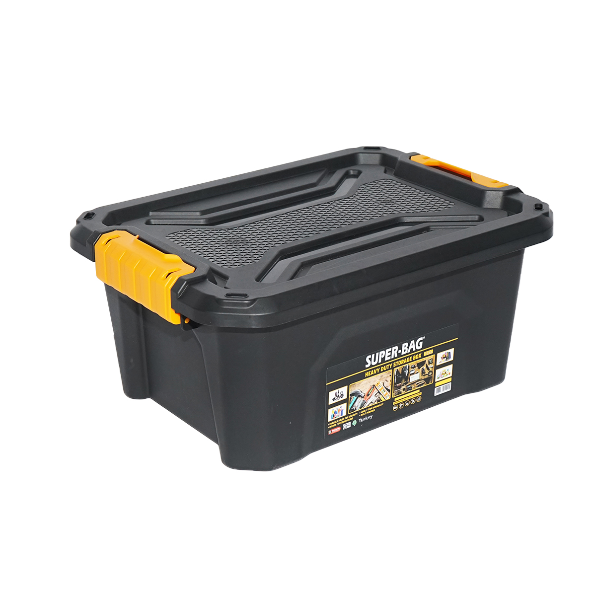 Cutie depozitare cu capac pentru sarcini grele 12L 385x295x175mm - imagine 4