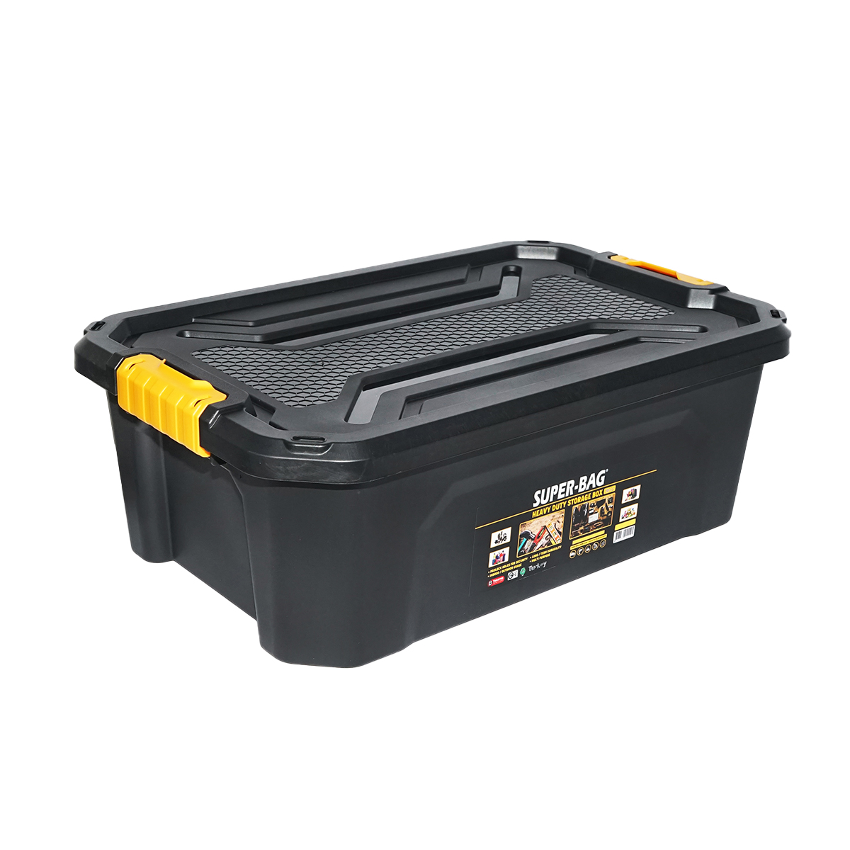 Cutie depozitare cu capac pentru sarcini grele 30L 580x380x200mm - imagine 4