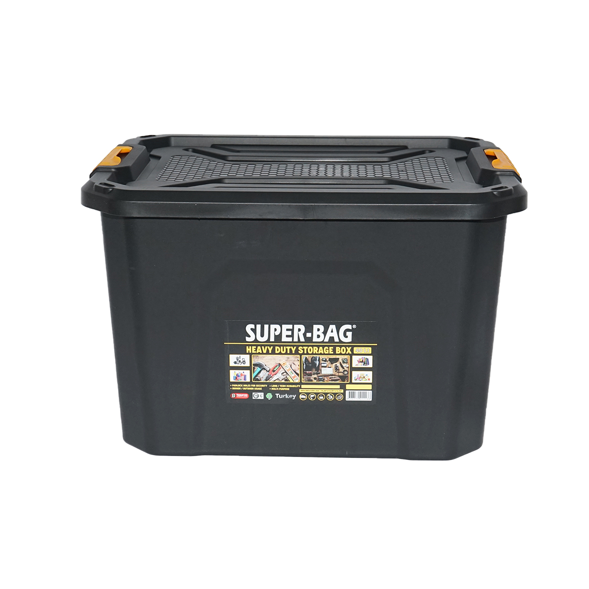 Cutie depozitare cu capac pentru sarcini grele 40L 490x380x320mm - imagine 3