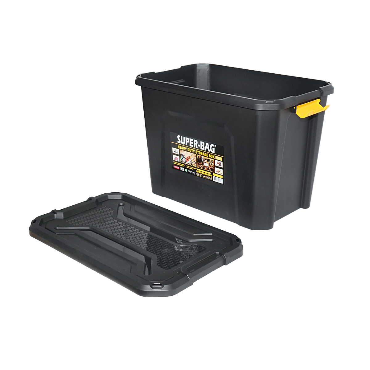 Cutie depozitare cu capac pentru sarcini grele 60L 580x380x405mm - imagine 6