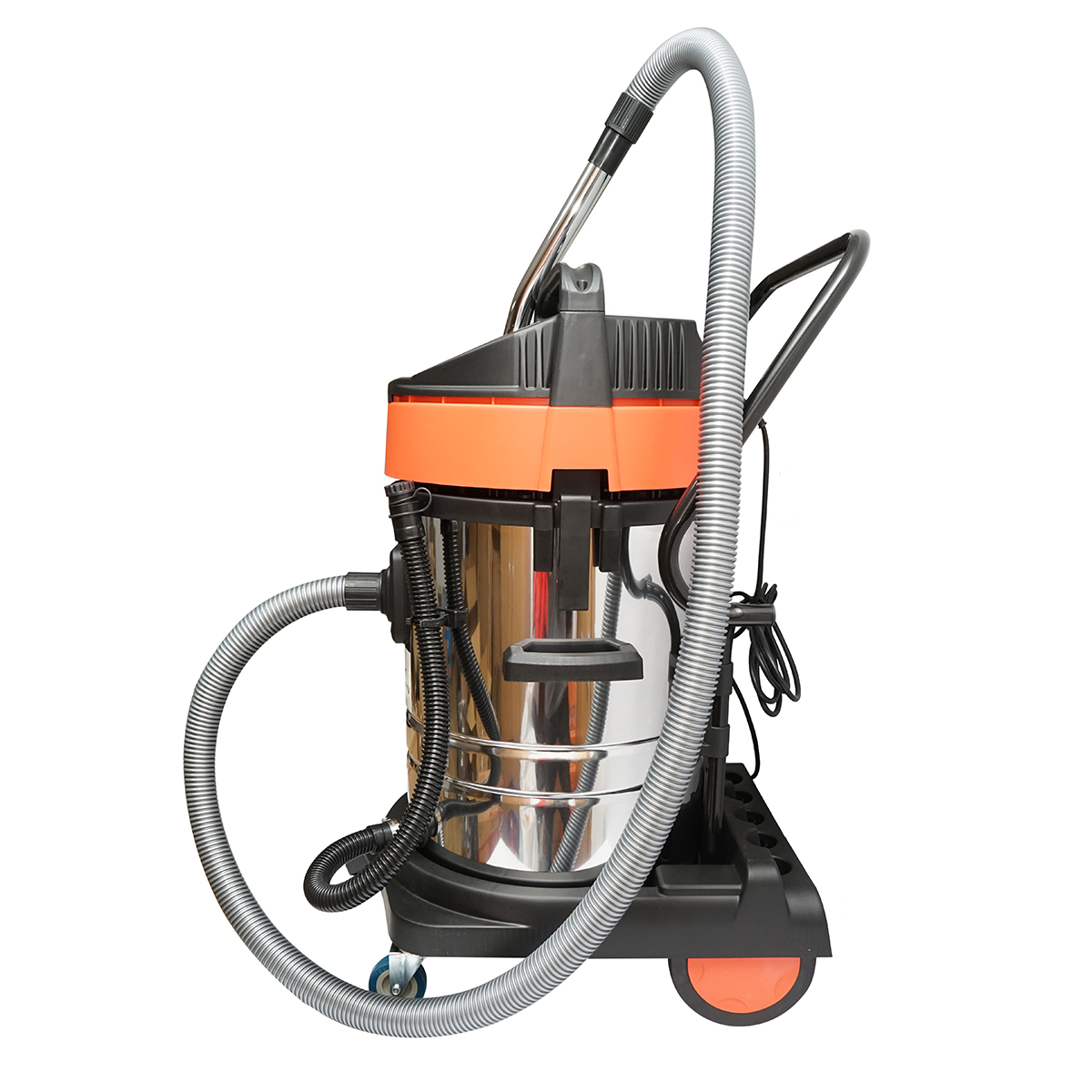 Aspirator profesional industrial uscat/umed 3000W, 220W, volum 70L corp din inox Breckner Germany - imagine 5