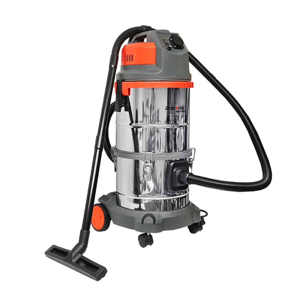 Aspirator profesional industrial volum 38L 220V 1600W corp din inox Breckner Germany - imagine 2