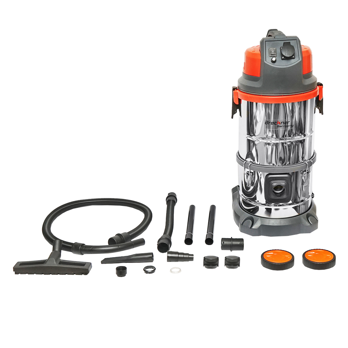 Aspirator profesional industrial volum 38L 220V 1600W corp din inox Breckner Germany