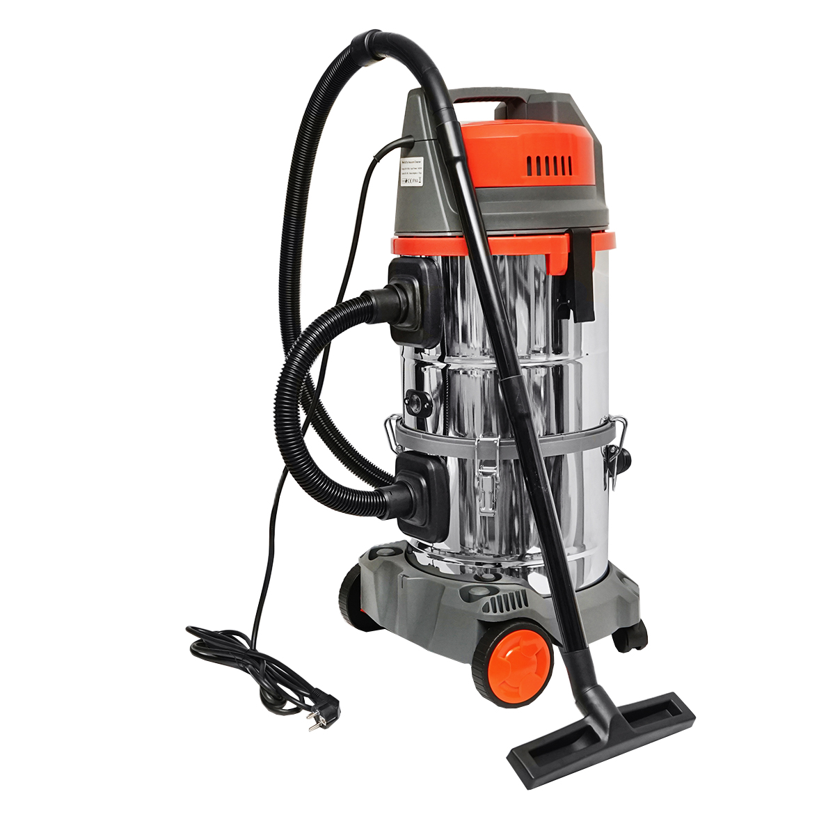 Aspirator profesional industrial volum 38L 220V 1600W corp din inox Breckner Germany - imagine 4