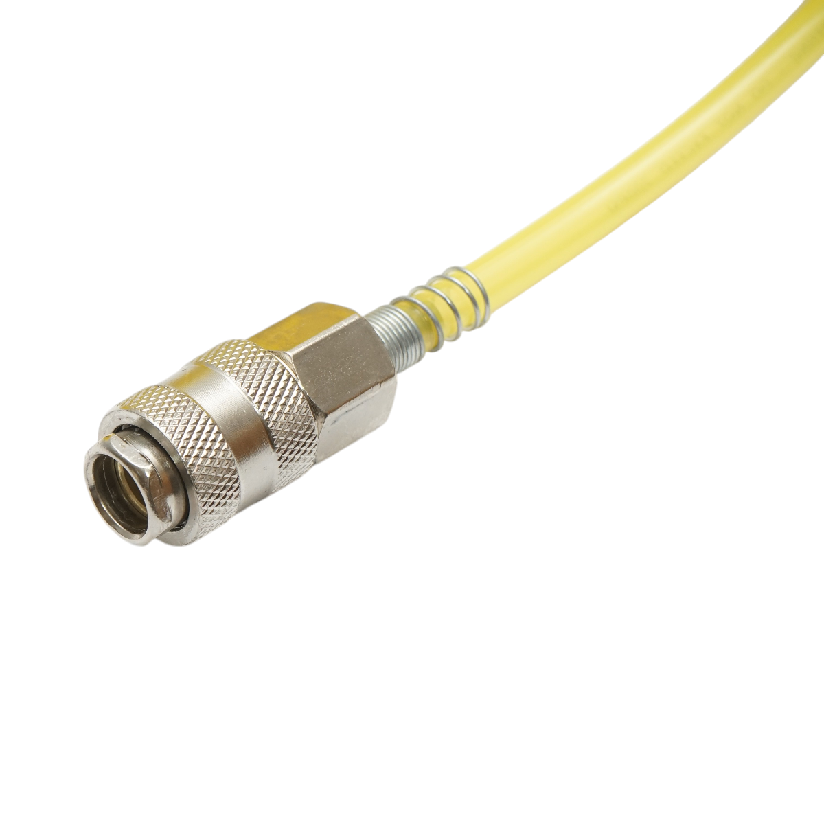Furtun aer comprimat spiralat 10m, Ø 5mm, cupla rapida 1/4 Crownman - imagine 4