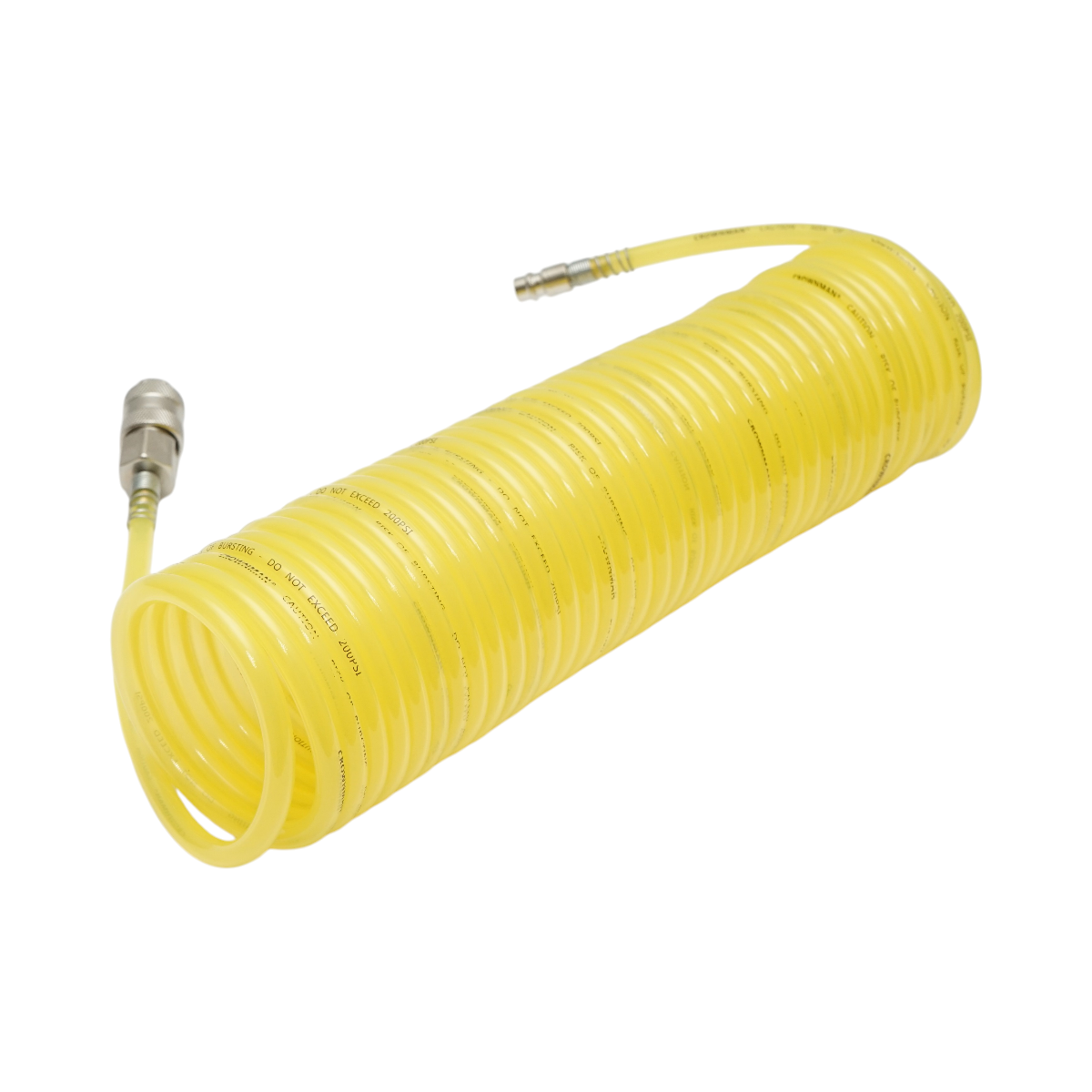 Furtun aer comprimat spiralat 10m, Ø 5mm, cupla rapida 1/4 Crownman - imagine 2