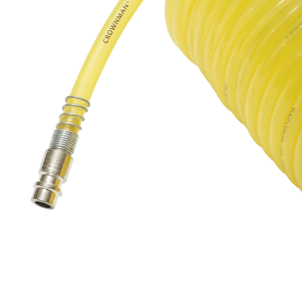 Furtun aer comprimat spiralat 10m, Ø 5mm, cupla rapida 1/4 Crownman - imagine 5