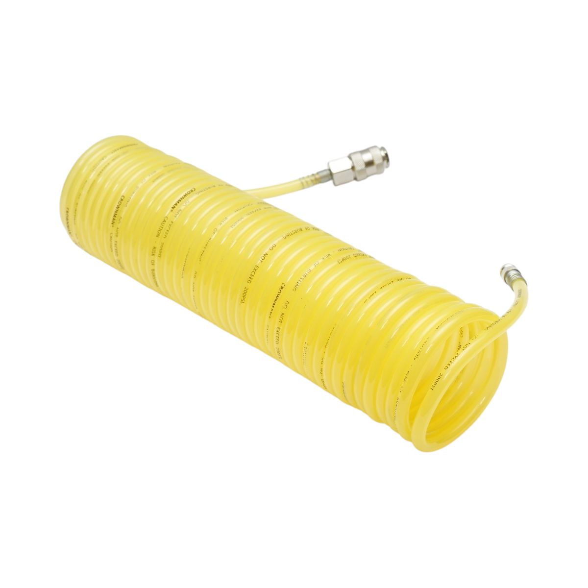 Furtun aer comprimat spiralat 10m, Ø 5mm, cupla rapida 1/4 Crownman - imagine 3