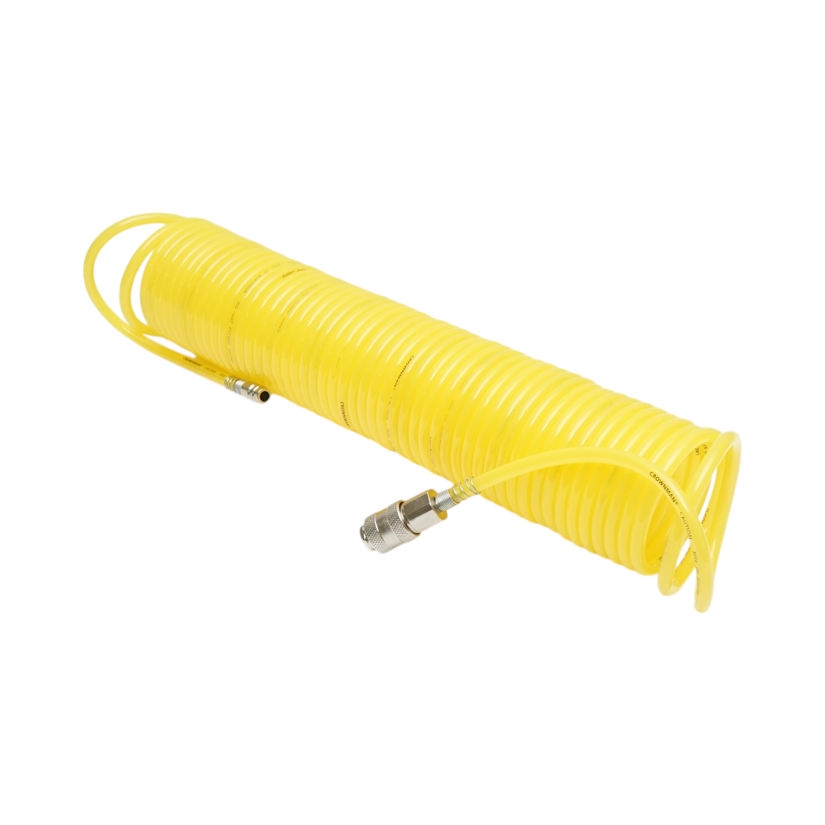 Furtun aer comprimat spiralat 15m, Ø 5mm, cupla rapida 1/4 Crownman - imagine 3