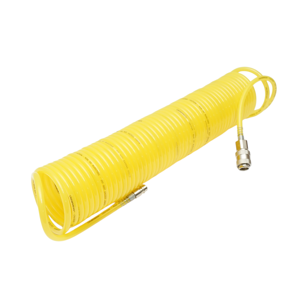 Furtun aer comprimat spiralat 15m, Ø 5mm, cupla rapida 1/4 Crownman - imagine 2