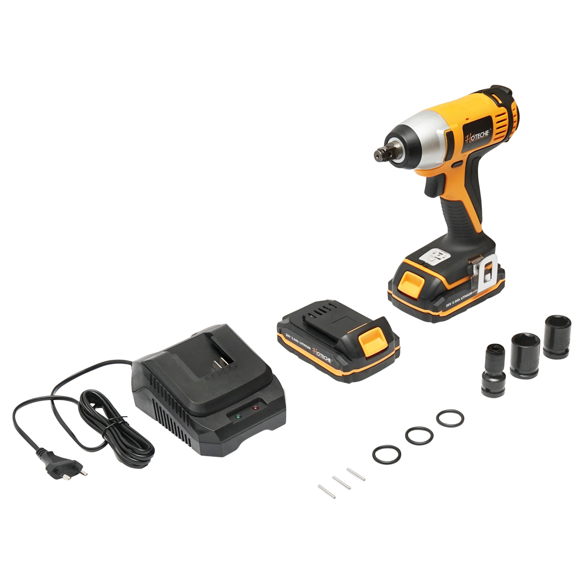Masina de insurubat 1/2 cu impact 20V 180Nm, baterie incarcare rapida 2x2Ah Hoteche - imagine 2