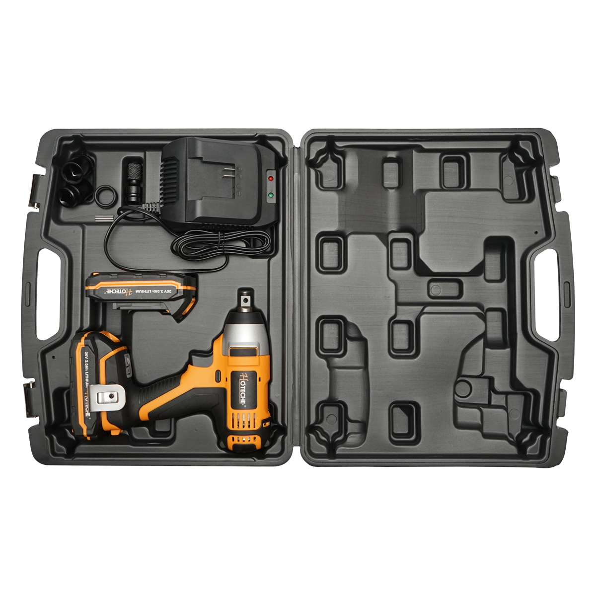 Masina de insurubat 1/2 cu impact 20V 180Nm, baterie incarcare rapida 2x2Ah Hoteche - imagine 8