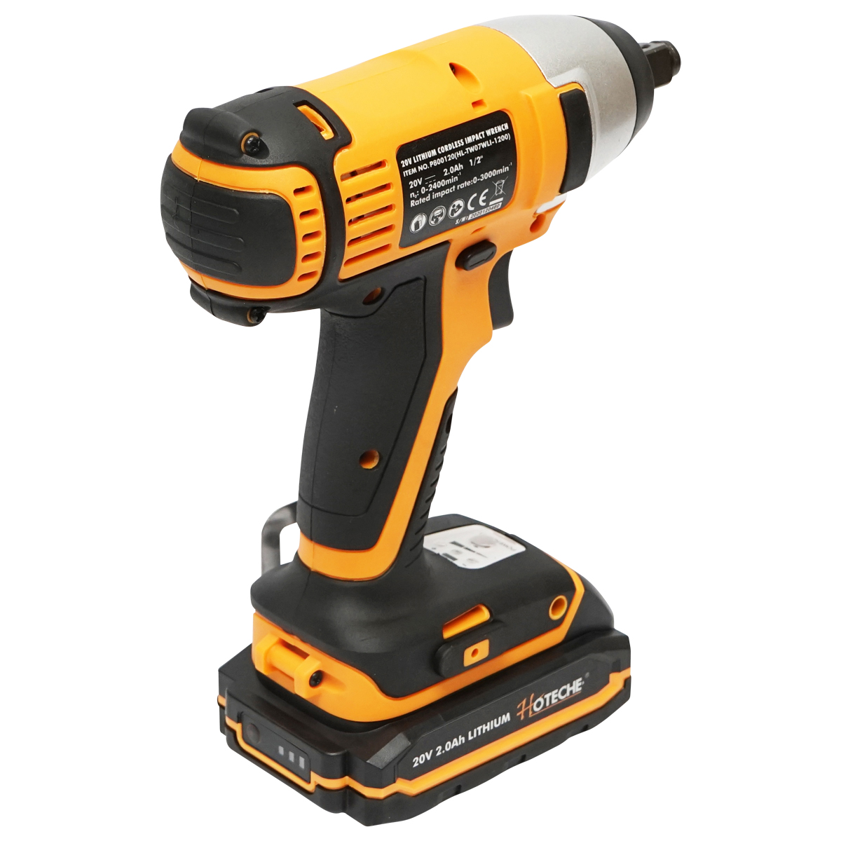 Masina de insurubat 1/2 cu impact 20V 180Nm, baterie incarcare rapida 2x2Ah Hoteche - imagine 5