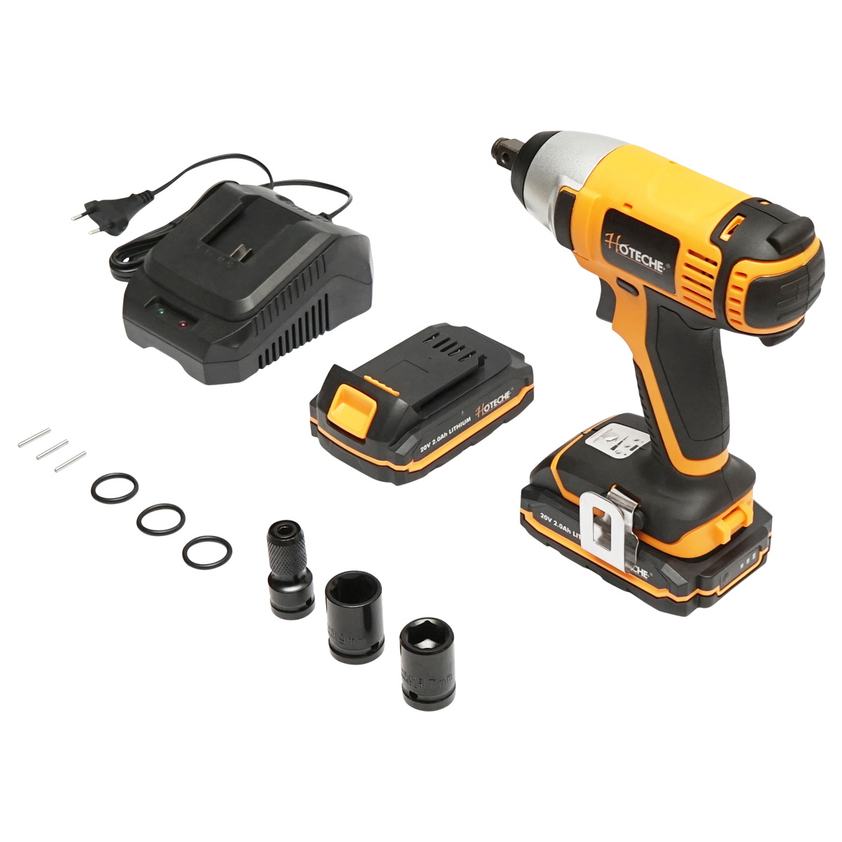 Masina de insurubat 1/2 cu impact 20V 180Nm, baterie incarcare rapida 2x2Ah Hoteche - imagine 3