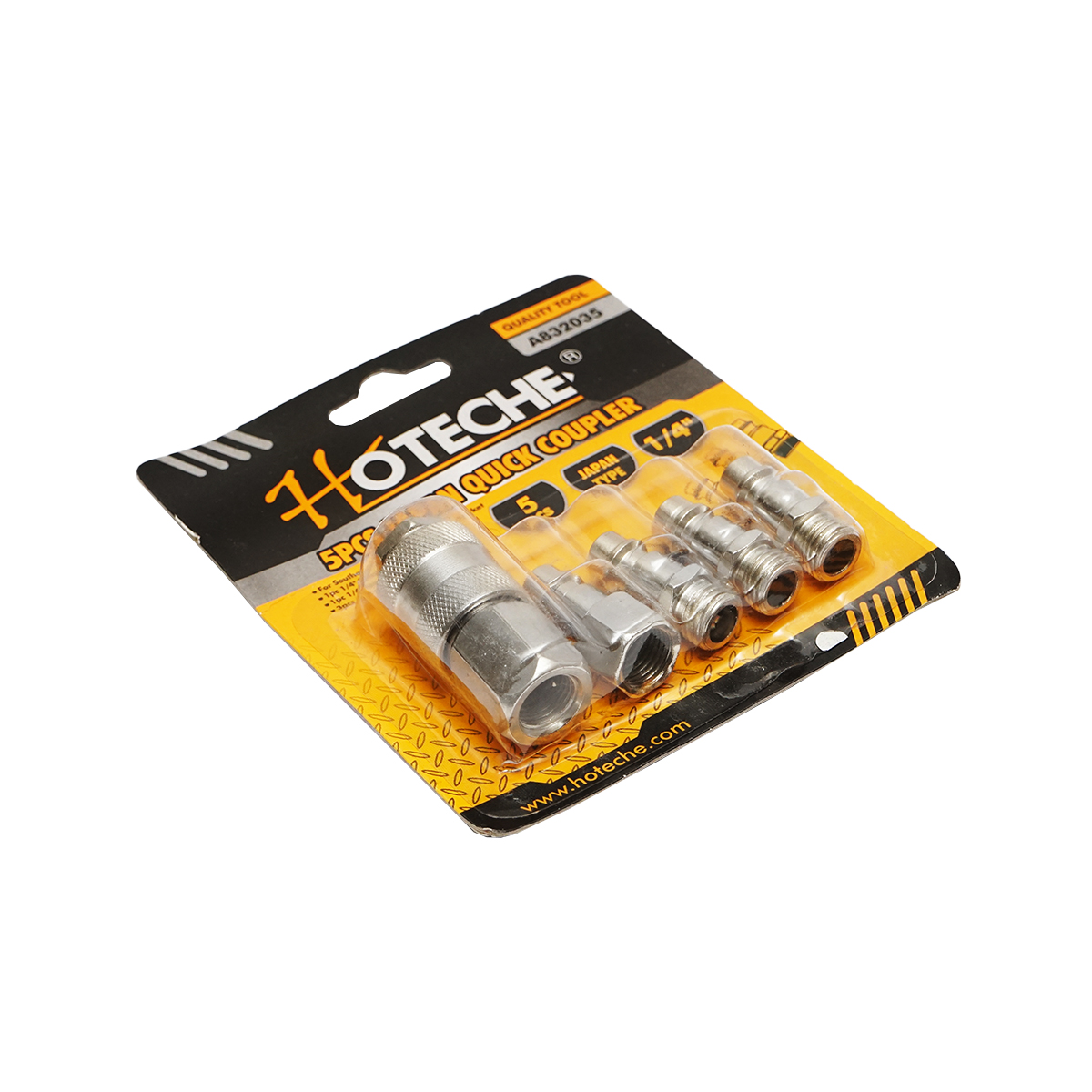 Set 5 cuple rapide pentru scule/accesorii pneumatice 1/4 Hoteche - imagine 3