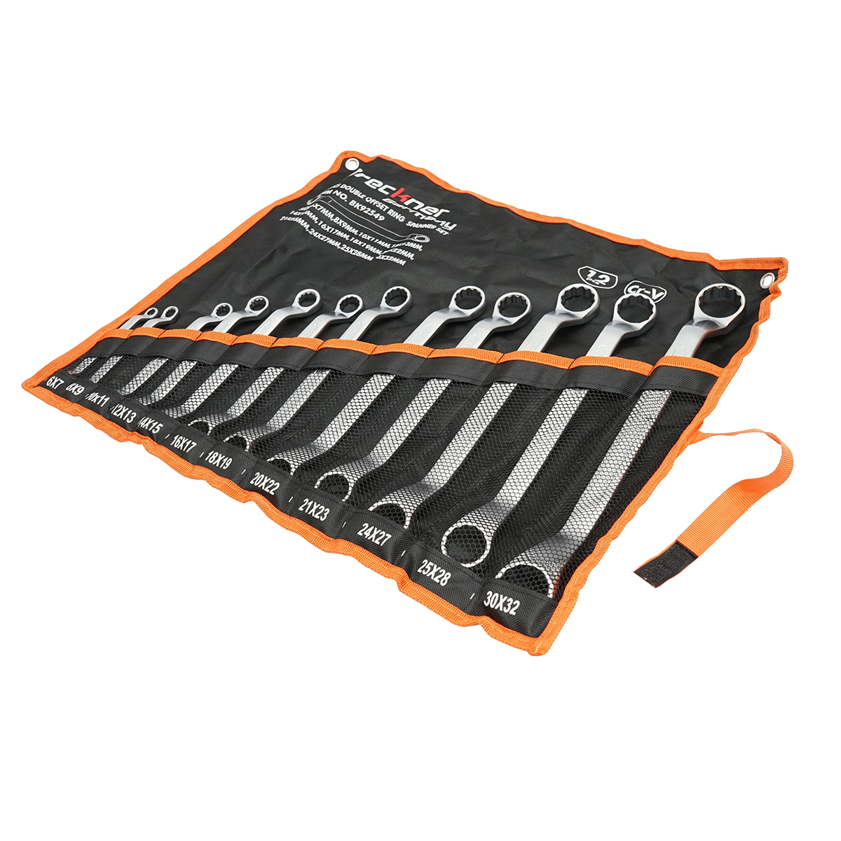 Set chei inelare cotite 12 buc. 6-32mm in husa textila Breckner Germany - imagine 3