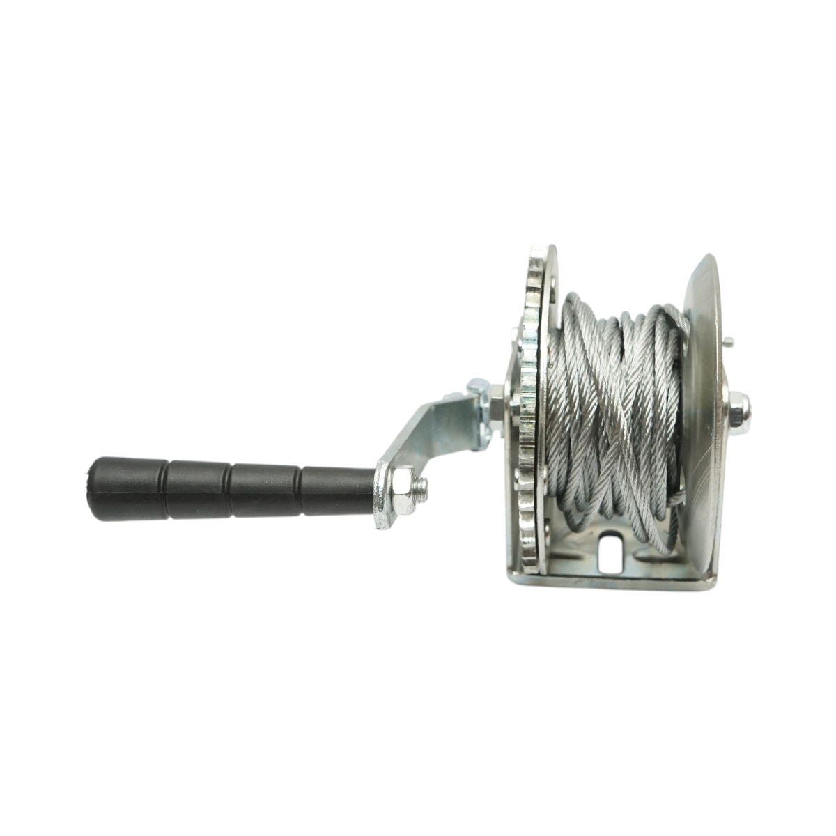 Troliu manual 540Kg cu cablu de otel fi 4.5mmx8m raport transmisie 4:1 Breckner Germany - imagine 5