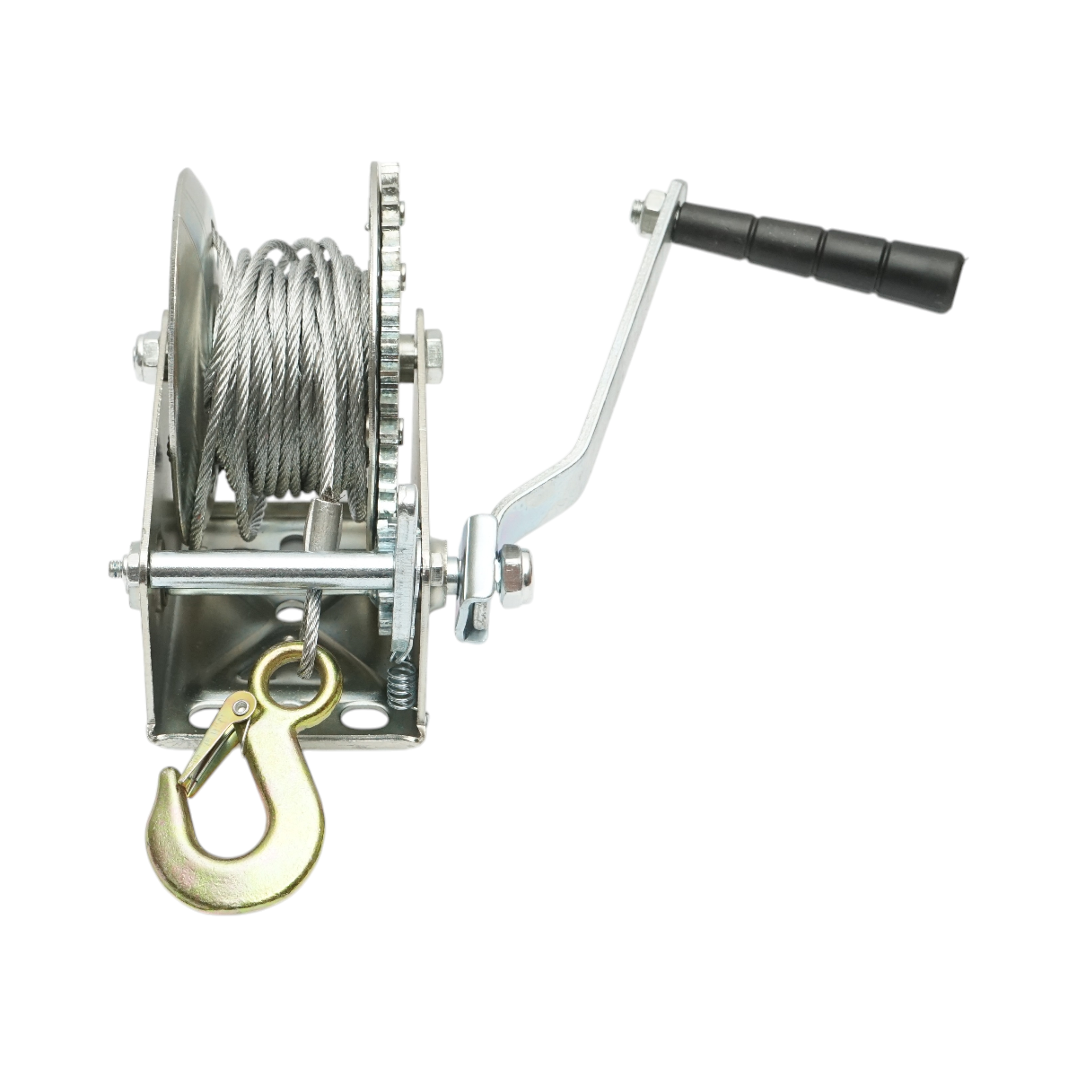 Troliu manual 540Kg cu cablu de otel fi 4.5mmx8m raport transmisie 4:1 Breckner Germany - imagine 3