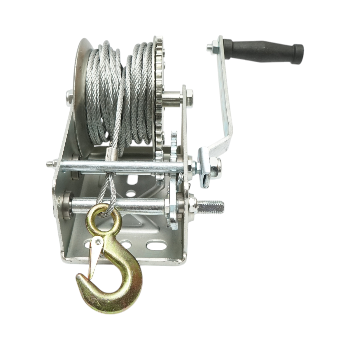 Troliu manual 1100Kg cu cablu de otel fi 4.8mmx10m raport transmisie 4:1/8:1 Breckner Germany - imagine 3