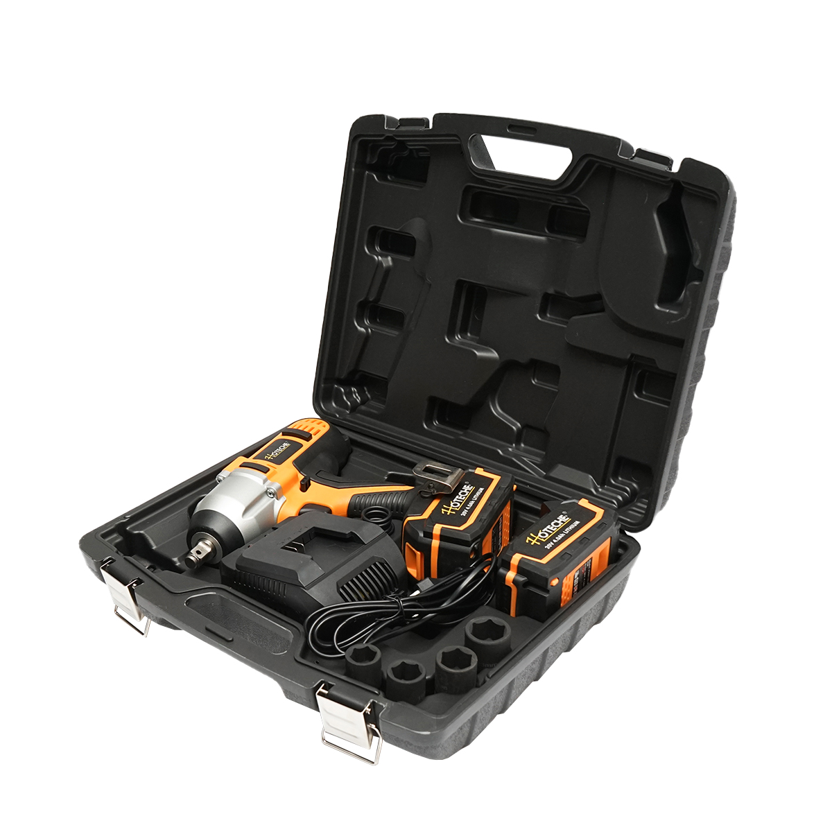 Masina de insurubat 1/2 cu impact 20V 450Nm, baterie 2x4.0Ah Hoteche - imagine 9